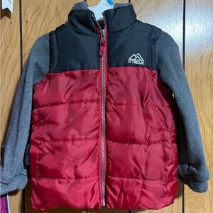 Xtreme Kids Red and Gray Puffer Jacket
